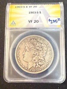 1903 S MORGAN DOLLAR ANACS VF 20 - Picture 1 of 4