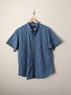 Abercrombie and Fitch A&F Plaid Casual Button Shirt Mens Sz Large Blue