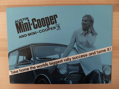 Austin Morris MINI COOPER COOPER S MK II PROSPEKT 1967 1968 FOLLETO Inglés Foto 1 de 4