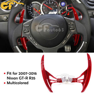 Carbon Fiber Steering Wheel Paddle Shifter For 09- 21 Nissan GT-R GTR Nismo R35
