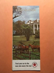 Louisiana TEXACO Road Map 1965 Gas Station Fuel Oil USA Petroliana - Foto 1 di 2