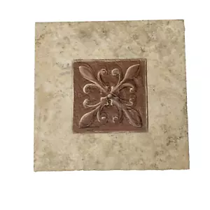 6" x 6" Deco Stone ROMANESQUE Accent Vinyl Wall Floor Tile Self Stick Groutable - Picture 1 of 17