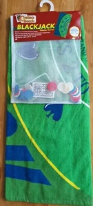 Jay Franco & Sons Blackjack Table Beach Towel Multicolor Cotton 30x59 BRAND NEW! - Picture 1 of 5