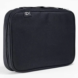 Canvas Bible Case - Black Bible Cover for Men and Women - Fabric Zippered Bag... - Picture 1 of 7