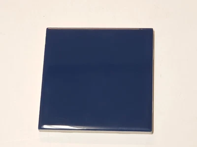 Винтажный 1 керамическая плитка - кобальт синий глянцевый квадрат 4 1/4 новый из старых запасов - Изображение 1 из 3
