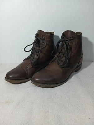Botas/zapatos vintage Shoe Company de cuero marrón EE. UU. para hombre talla 8 M. Envío gratuito T4 Foto 1 de 4