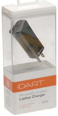 FINsix Dart 65W Gunmetal Compact Lightweight Travel Laptop Charger w/ Tips - NEW - Image 1 of 4