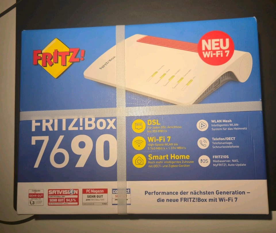 AVM FRITZ!Box 7690 Wi-Fi 7 Mesh Router | Zigbee DECT | OVP - Bild 1 von 1