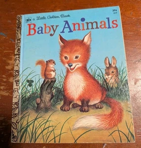 Little Golden Book~Baby Animals~39¢ Copy #517~1973  - Imagen 1 de 16
