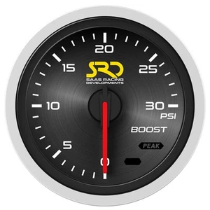 SAAS Boost Gauge Diesel 0-30psi 52mm SRD Series 12V - Picture 1 of 6