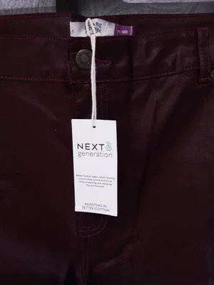 Next Women's Mid-Rise Flare Faux Leather Jeans, Size 18R. Colour Maroon BNWT - Image 1 of 4