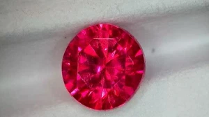 Lab Created Red Ruby 2.8mm x 2.8mm Brilliant Round Cut Loose Gemstone 5 Pc - Picture 1 of 2