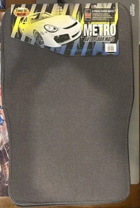 New With Tags 4pc Set Front/Rear Car/Truck Carpet Floor Mats Gray - Picture 1 of 3