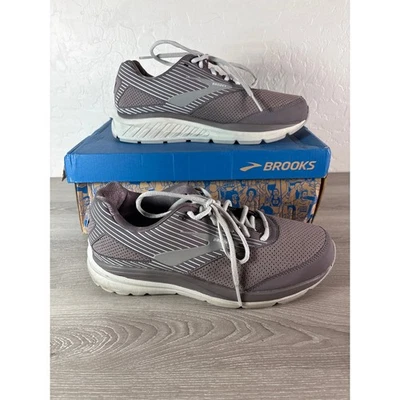 Zapato para caminar Brooks Addiction Walker de gamuza gris blanco para mujer 10,5 2E ancho X  Foto 1 de 4