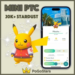 Pokémon PTC Go - Shiny Pikachu Varsity Jacket WCS 25✨Special Background✨ - Picture 1 of 1