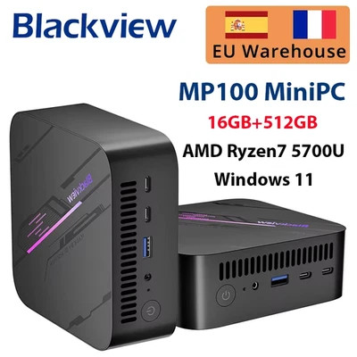 Blackview MP100 NUOVO Mini PC AMD R7 5700U/5825U Windows 11 8 Core 16 Thread 16G - Imagen 1 de 4
