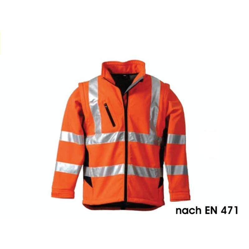 Warnschutz Softshelljacke Softshell Jacke Weste Membrane EN471 warnorange EN 471 - Bild 1 von 1