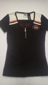Women’s Harley Davidson Short Sleeve Top Logos and patches Size Small - Picture 1 of 8