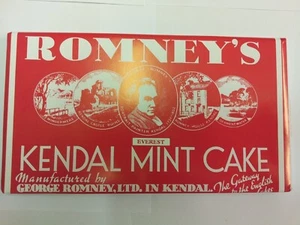 Kendal Mint Cake Romney's Brown Kendal Mintcake 1 x 480g Bar - Picture 1 of 3