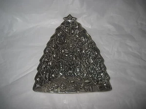 Vintage Silver Plate Christmas Tree Nut Candy Tray by International Silver Co.  - Picture 1 of 4