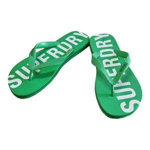Superdry Mens Slides Green Slippers Size 9 US, 42 EUR, 8 UK -New Without Box/Tag - Picture 1 of 6