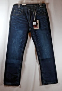 Answer Me Premium Jeans Heavy Stitch Original Straight Fit AM-2200 Dark 34X30 - Picture 1 of 2