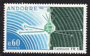 ANDORRA (FRANCÉS) MNH 1966 SGF197 Lanzamiento de Satélite "FR1" - Imagen 1 de 1