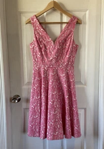 Maeve Anthropologie Flit n Flare Pink Floral Dress Size 2 Sleeveless - Picture 1 of 6