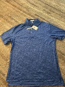 NWT Peter Millar Summer Comfort Polo Shirt Golf Fish Camo Performance Sz M $110 - Picture 1 of 6