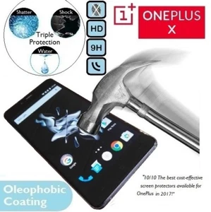 100% Genuine Premium Tempered Glass 9H LCD Screen Protector Plus for OnePlus X - Picture 1 of 2