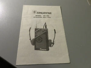 Depliant istruzioni SINUDYNE radio portatile modello SR 156 vintage come da foto - Imagen 1 de 4