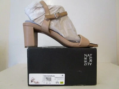 Naturalizer Womens Bristol Faux Leather Block Heel Sandal Creme Brulee Size 9.5M - Image 1 of 4
