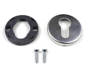 Zoo Euro Profile Round Rose Escutcheon Key Hole Cover Satin Anodised Aluminium - Picture 1 of 2