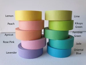 MACARON Washi Tape 15mmx10M Pick your Colours Blue Green Pink Purple & more Bujo - Picture 1 of 3