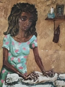 Antonio Berni - Reproduccion - "Mujer amasando" (1959) - Picture 1 of 2