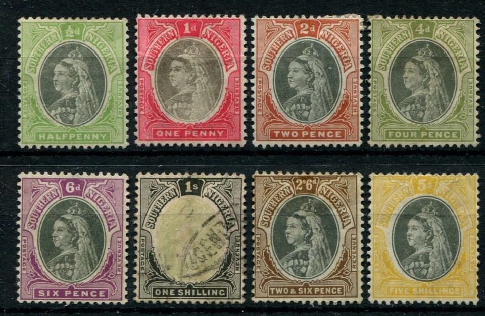 SUR DE NIGERIA 1901-02 5/- SG1/8 COMO NUEVO (1/- USADO) Foto 1 de 1