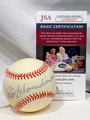 Red Schoendienst HOF Signed Autograph NL Baseball Giants++ 💎 JSA COA - Image 1 of 4