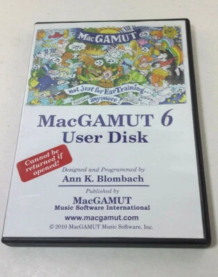 MacGAMUT 6 User Disk Not Just For Ear Training Anymore CD-ROM Blombach 2011 - Image 1 of 3