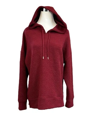 Sudadera con Capucha Ideology Acolchada con Cremallera Borgoña Talla Mediana Foto 1 de 4
