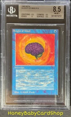 MTG Limited Edition Beta 1993 Sleight of Mind BGS 8.5Q++ (B.Quad++) NM/MT+ 93/94 - Image 1 of 4