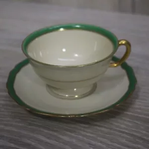 Black Knight Green Gold Porcelain China Bavaria Bowl, Plate or Cup YOU CHOOSE - Picture 1 of 73