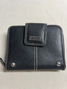 Buxton Black Westcott Tab Ziparound Wallet - Picture 1 of 7