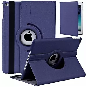iPad Rotating Case Fabric 360 For iPad Mini 4 5 6 7 Pro 9.7 12.9 Air 11 13 M2 M3 - Picture 1 of 14