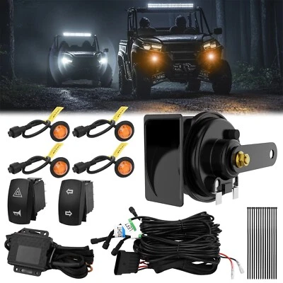 UTV Turn Signal Kit w/ 110D Horn Street Legal Universal for Polaris Ranger RZR - Image 1 of 4