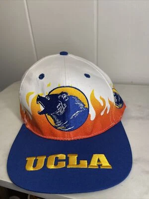 Vintage 1990 UCLA Bruins Sports Flame  Snapback Hat NCAA COLLEGE  Super Rare !! - Image 1 of 4