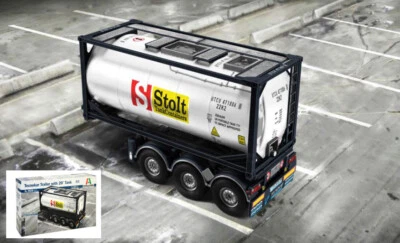 KIT MODELLISMO CAMION STATICO ITALERI TECNOKAR 20 TANK TRAILER SCALA 1:24 - Immagine 1 di 4
