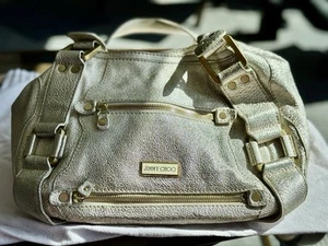 Jimmy Choo Mahala Metallic Leather Shoulder Bag w/Dust Bag - Picture 1 of 21