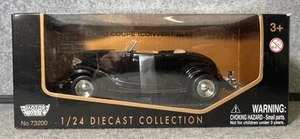 Motor Max 1934 Ford Coupè Cabrio auto pressofusa nero scala 1/24 #73200 nuovo - Foto 1 di 6