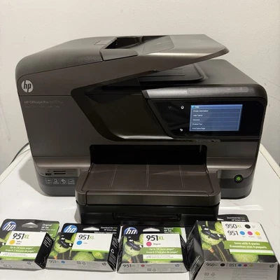 MINT HP Officejet Pro 8600 Plus Color Inkjet Printer with INK 3.8K Pages LOW USE - Image 1 of 4