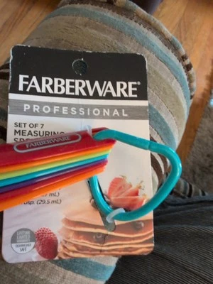 Farberware Set Of 7Professional Measuring Spoons & Cups Nesting Rainbow Colorful - Image 1 of 3